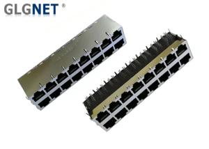 Quality Magnetic Stacked RJ45 Connectors Jacks 1000 Base -T Network Switches Application wholesale
