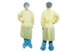 Yellow Isolation Gowns Universal Size Personal Protective Equipment In Hospital