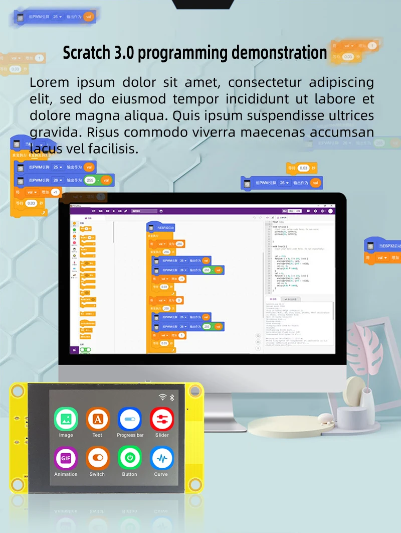 Compact Lightweight ESP32 Display Module with 2.2Inch Screen