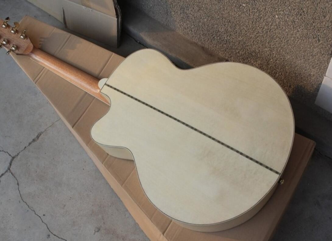 2018 New CUSTOM G200 acoustic guitar Cutaway G200 electric acoustic guitar H-Bird pickguard