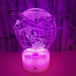 OEM souvenir Earth airplane model 3D LED night light USB colorful touch switch