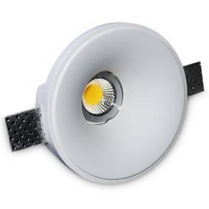 China Round Shape 5W Trimless Recessed LED Downlights Gypsum Housing on sale