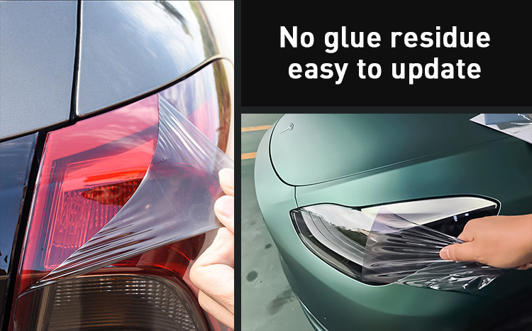 Color Change White To Purple Car Headlight Film TPU 6.5mil Photochromic