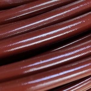 Quality 8mm Silicone Fiberglass Sleeve Brown Red Braided Coated wholesale