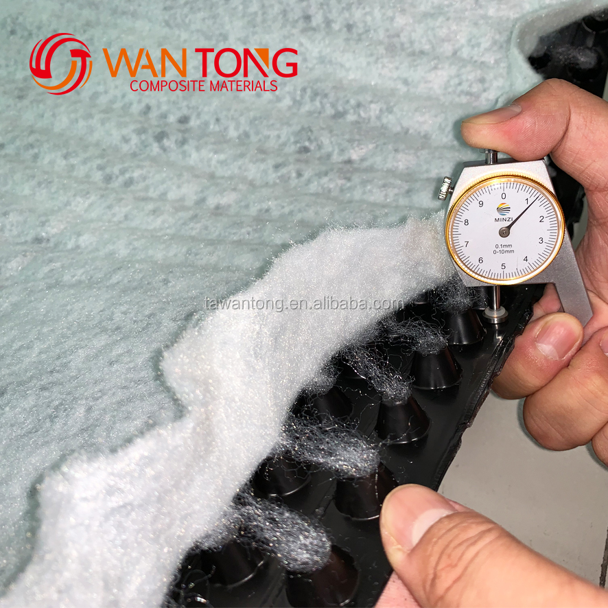 8mm Height HDPE PP Nonwoven Composite Dimple Drainage Sheet/Drainage Board
