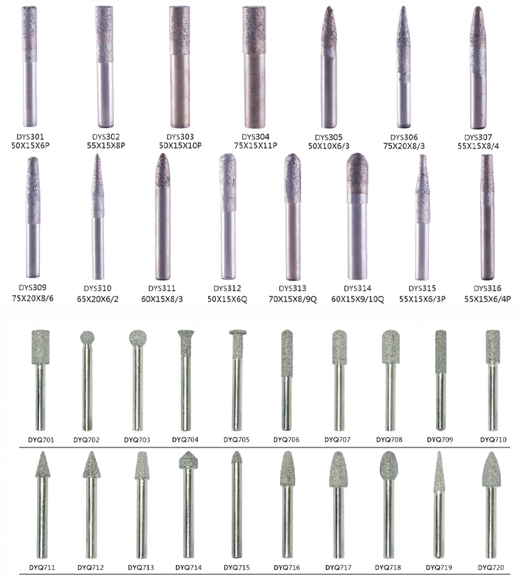 Engraving Function 45 Mn Body Material CNC Diamond Tools for Stone and Marble Carving