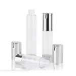 Clear Plastic As Recycled Lotion Airless Cosmetic Bottles 30ml 50ml With Pump