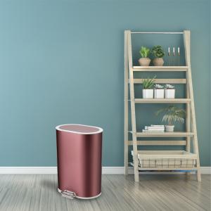 Quality Anti Fingerprint 6L Steel Step Trash Can wholesale