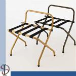 Heavy-duty Luggage Stand / Folding Round Bend Tube Luggage Rack / Hotel Chrome