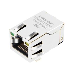Quality LPJ3011ABNL 10/100 Base-T Single Port SMT RJ45 Connector Magnetic Jack Tab Up Green/Yellow LED wholesale