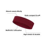 Sweatbands Polyester Cotton Workout Sweat Absorbing Headband For Sports Hair