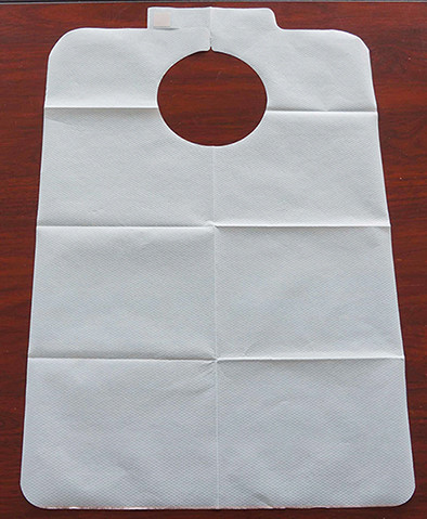 Disposable water proof dental apron for hospital or dentsit clinic ,white apron with Paper+PE