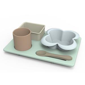 Quality Flower Shape Silicone Bowl Set Unbreakable For Baby Child Feeding wholesale