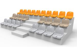 China Spectator Outdoor Tip Up Sports Stadium Seats Steel Fixing Bracket Anti - UV Standard on sale