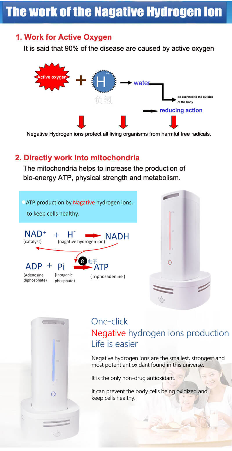 12V Negative Hydrogen Oxygen Inhale Generator 18W WEIZI WZ-HX02