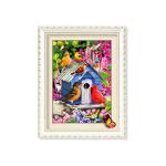 30x40cm 5D Pictures With Plastic White Frame For Office Decoration