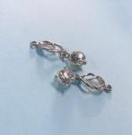 Alloy Wave Shape Hollow Rhinestone Bra Pendant Lingerie Accessories