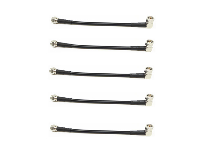 Gold Plated 75ohm F Male to Male Right Angle RF Cable Assemblies RG59