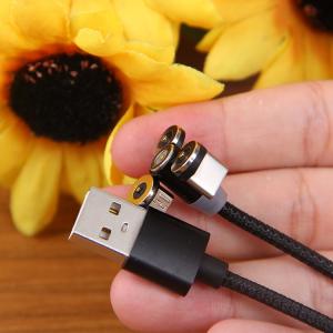 Quality Gold Nylon 5V 2.4A 8pin Magnetic 3 In 1 Charging Cable wholesale