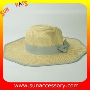 Quality AK16842 Wide brim sunny beach paper straw hats in stock , promotion cheap hats . wholesale