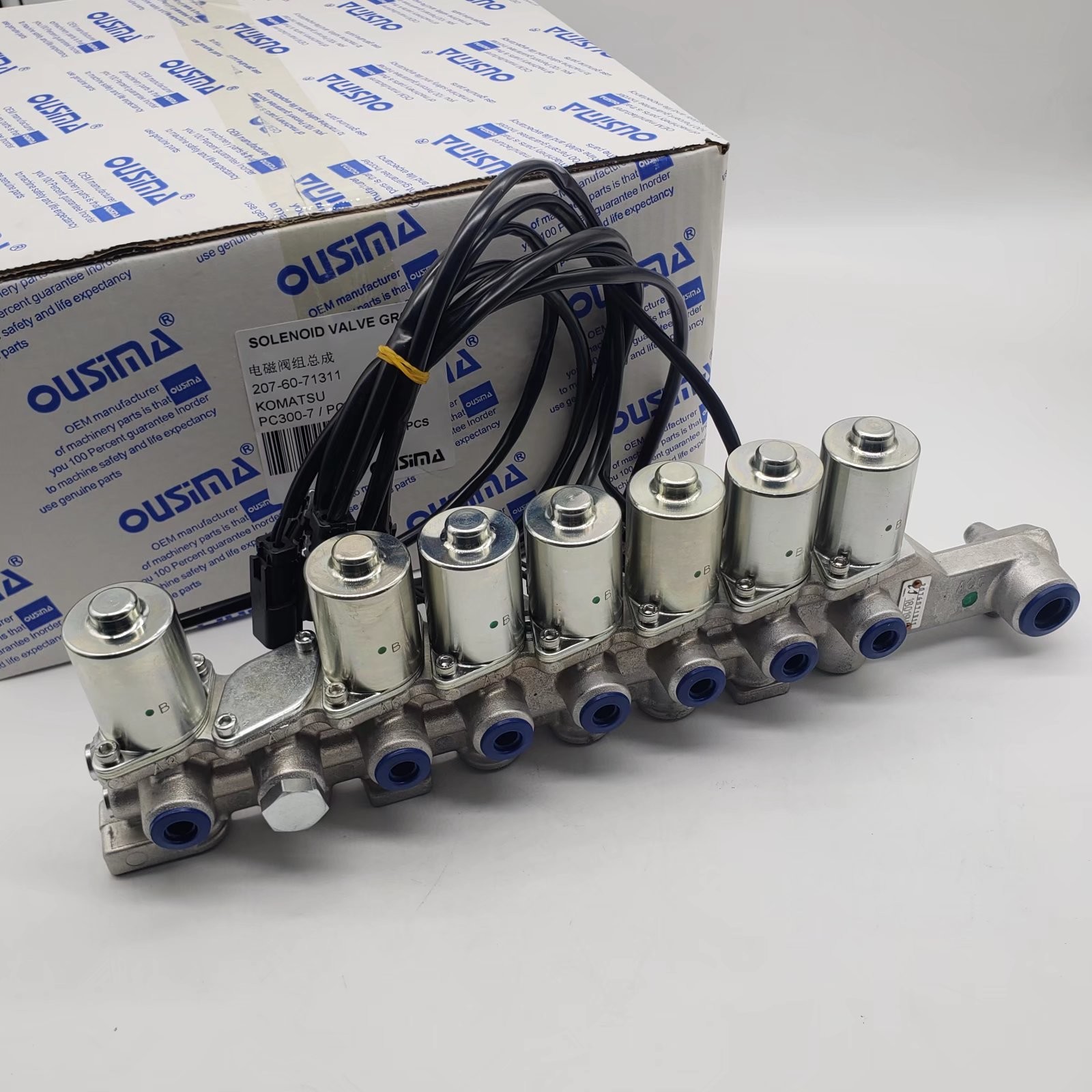 207-60-71311 Excavator Solenoid Valve Group Assy For Komatsu PC300-7 PC300LC-7 PC350