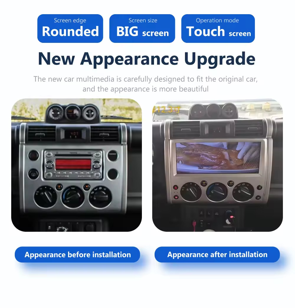 Apple Carplay Android 13 Car Multimedia GPS Radio AM FM For Toyota FJ Cruiser
