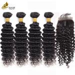 Wholesales Pixie Curl Hair Weaving Natural Black Indian Remy Human Hair Bundles