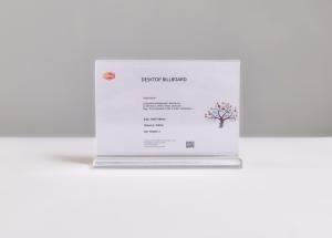 Quality Boutique T Shape Acrylic Sign Holder Desktop Menu Stand 8.5x11 Store Display Stand wholesale