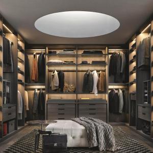Quality Modern Walk-in Closet Furniture end Wooden Wardrobe with Contemporary Design Style wholesale