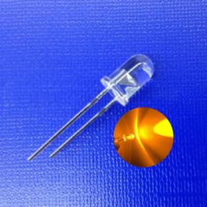 Quality Throughhole 5mm 45deg 590nm Yellow Color LED 11000mcd Round Head With Flange For LED Barricade Light wholesale