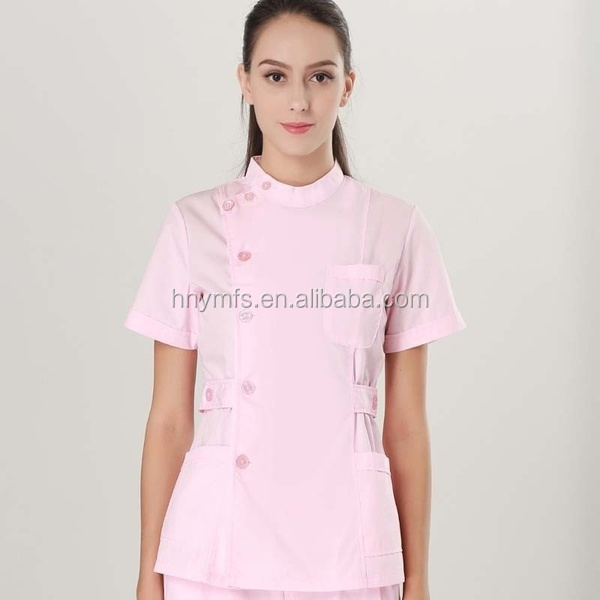Basic Hospital Scrubs V Neck New Style Stretchy Medical Scrubs Sets
