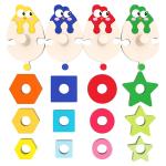 Wooden Stacking Toys Sorting For Girls Boys Early Preschool Learning