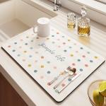 Stocked Soft Diatomite Anti Slip Absorbent Kitchen Drain Dish Coffer Bar Quick