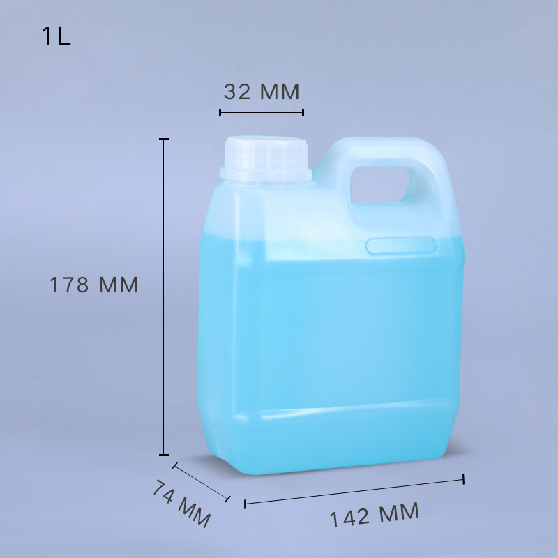 Plastic Square Barrel Jerry Can With Screw Lid Material Thickened Container 1L Supplied