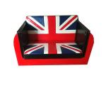 Industrial Vintage Classic Retro Red Chevy Back Car Sofa Couches With Union Jack