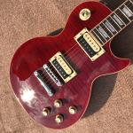 New standard LP slash electric guitar, Flame Maple Top, frets cream binding, one