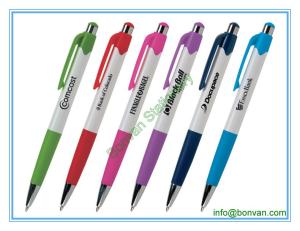 Quality silk screen printing plastic ballpen,economical plastic pen wholesale