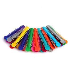 Quality Multi Color Orthodontic Ligature Ties Elastic O Rings For Dental Treatment wholesale