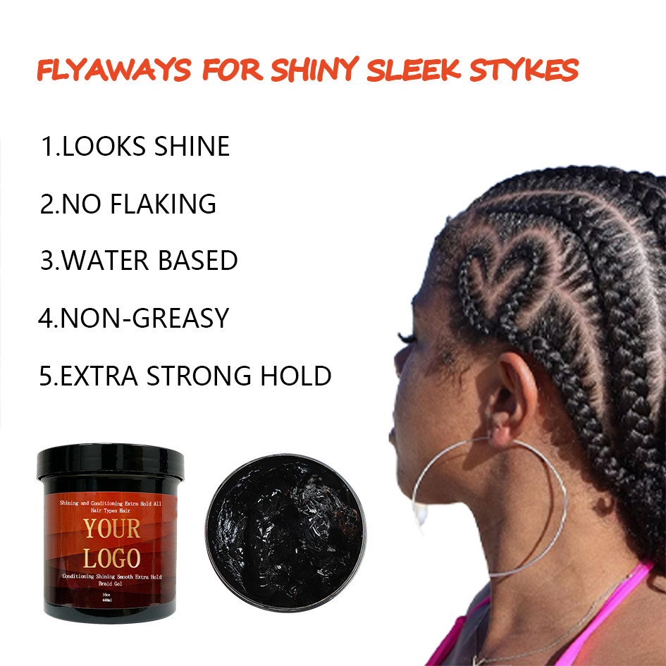 16oz LOC N GEL Moisturized Water Based Hair Pomade Styling Not Greasy Strong Hold Hair Wax Hair Styling Edge Control Pomade Men