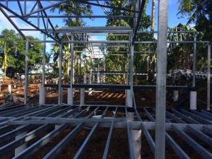 Quality Quick Build Two Story Metal Building Homes , Furnished Steel Structure House wholesale