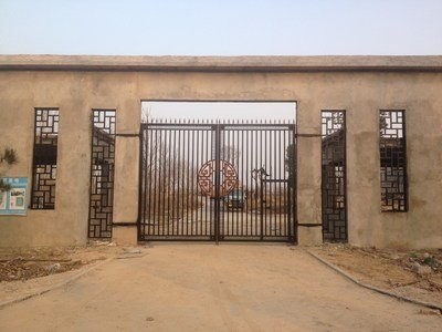 Residential Decorative Metal Garden Gates Iron Gates Black Powder Coating