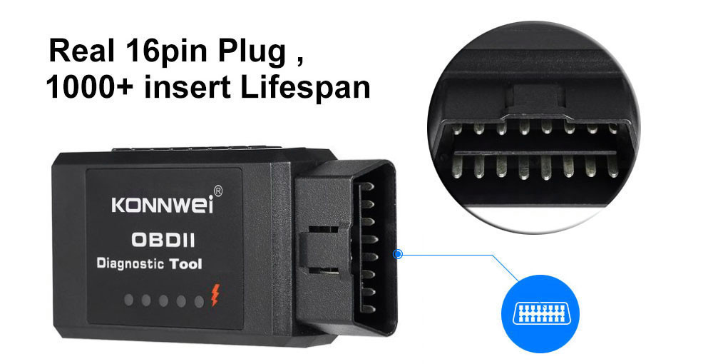 Mini Car diagnostic ELM327 wirelessScanner Bluetooth Auto 12V OBD2 EOBD protocol