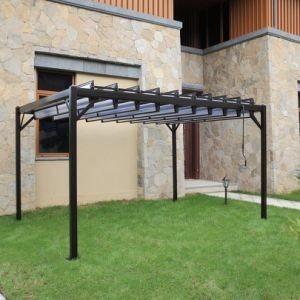 Quality Flat Garden Iron Gazebo Outdoor PVC Coated Metal Canopy Gazebo wholesale