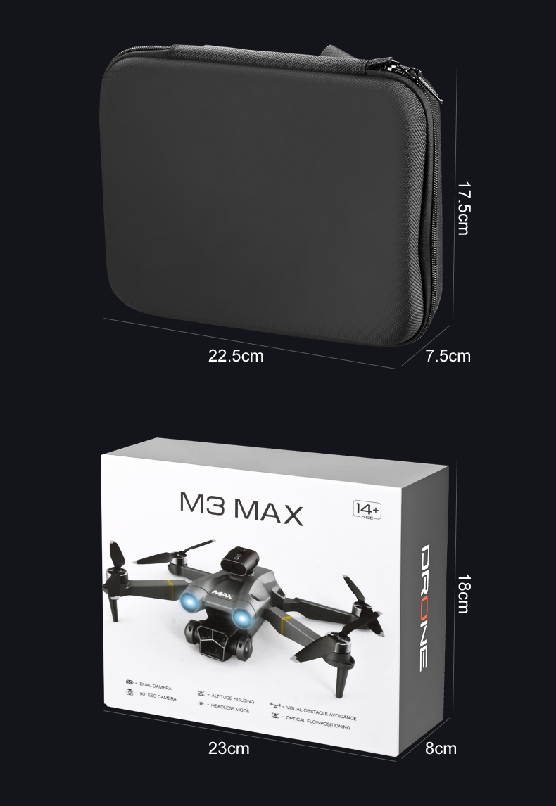 W17Hw Waypoint Flight Planning Drone 60MIN Charging Time Beginner Drones for Slow Descending Landing and Event Coverage