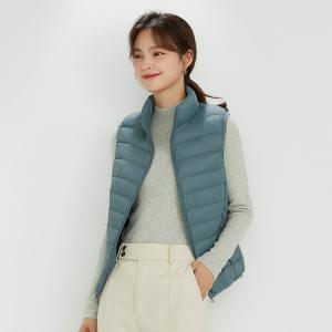 Quality Wholesale Zipper Up Stand Collar Plus Size Premium 90% White Duck Down Vest Lightweight Women's Puffer Vest wholesale