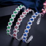 Fashion Cubic Zirconia Bracelet Bangle Chain Bracelets For Women Gold Silver