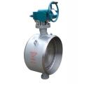 Gearbox Operated Butt Welded Eccentric Butterfly Valve 16'' Three Eccentric