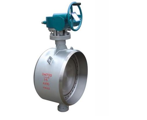 Gearbox Operated Butt Welded Eccentric Butterfly Valve 16'' Three Eccentric