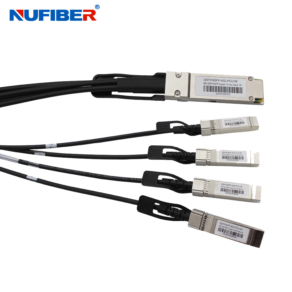 QSFP-4SFP-DxM 1M 30AWG Passive Direct Attach Copper Twinax Cable