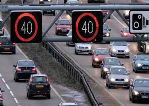 Quality High Resolution Speed Warning Signs , LED Display Signs Wiht Red Circle / Amber Number wholesale